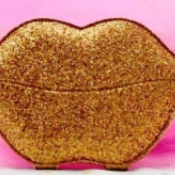 Beautiful  Lip Shaped  Glitter Compact Mirror! Brand New! - Picture 9 of 9